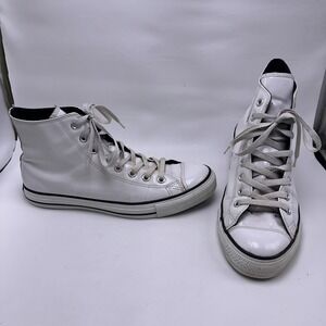 Converse Chuck Taylor All Star White Patent Leather High Top Men's Size 10